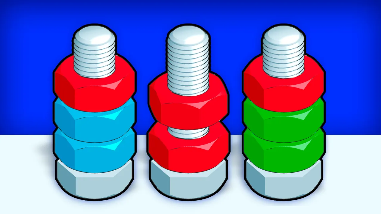 Nuts Puzzle: Sort By Color gameplay
